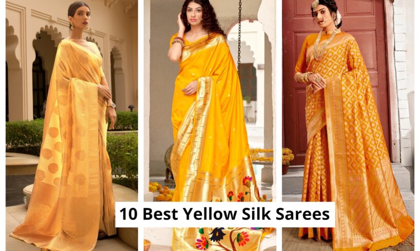 10 Trending yellow silk saree designs in 2022